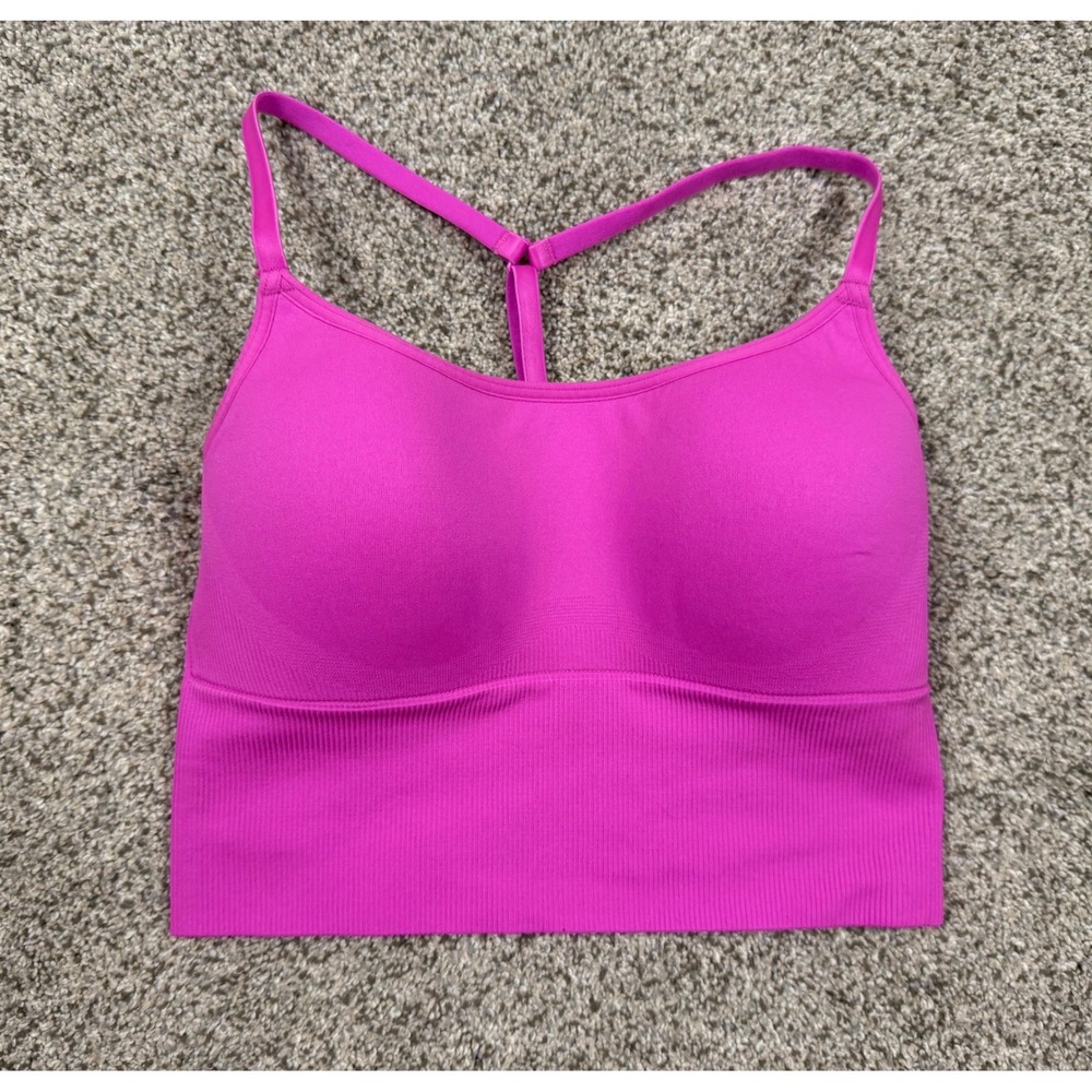 Pink Active Victorias Secret Seamless Lightly Lined Sports Bra Magenta Small